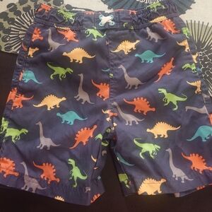 Swiggles Dinosaur Print Kids Swim Shorts - Multicolor